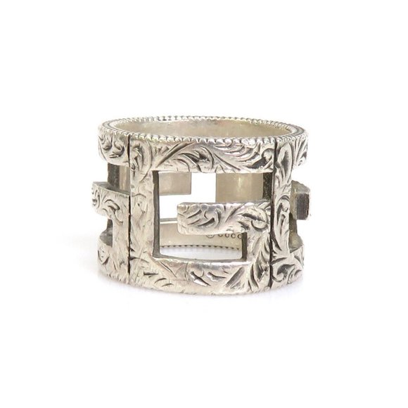 Auth GUCCI G Logo Ring Silver 925 - e57172a - Picture 1 of 16